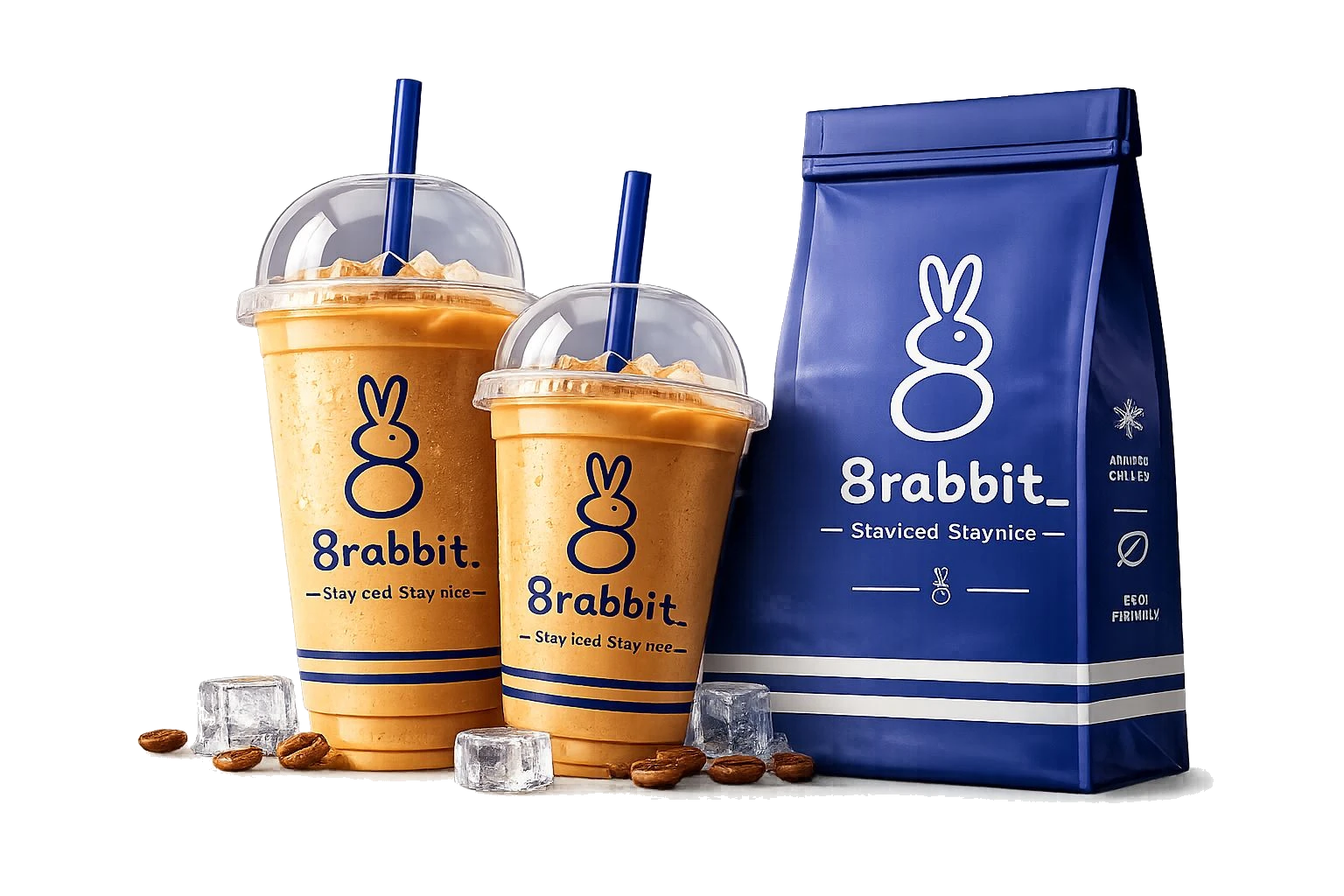 8rabbit iced coffee cups and bag